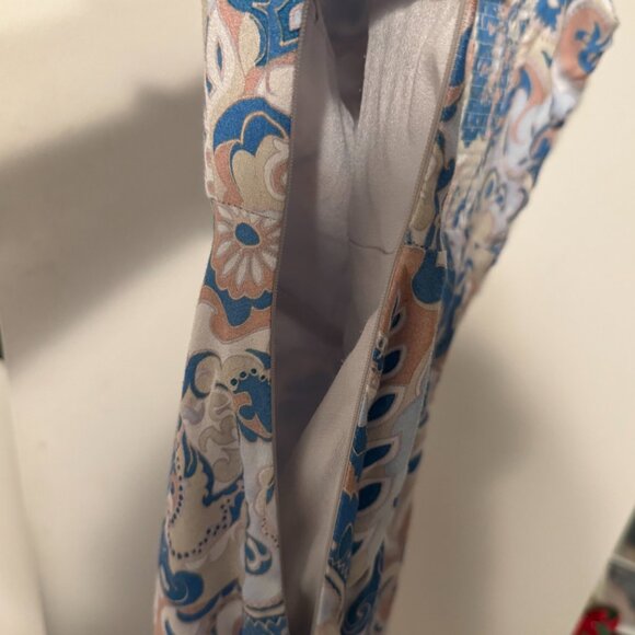 Aritzia/Wilfred Long blue Floral Dress - Picture 6 of 7